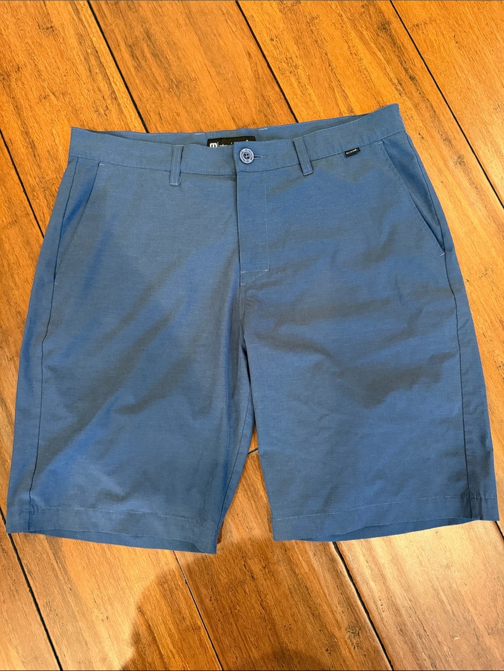 Travis Mathew Slate Blue Flat-Front Men's Shorts